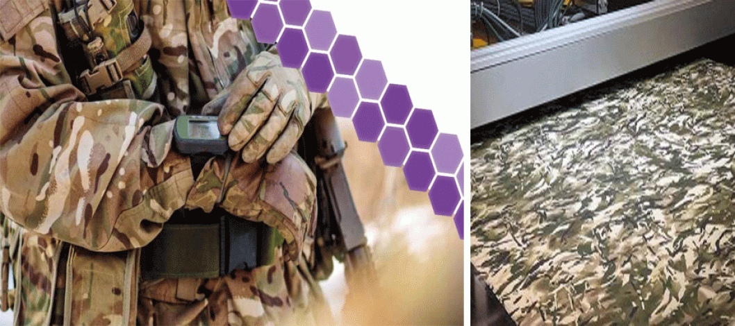 Military camouflage printing with IRR-Control is a special challenge