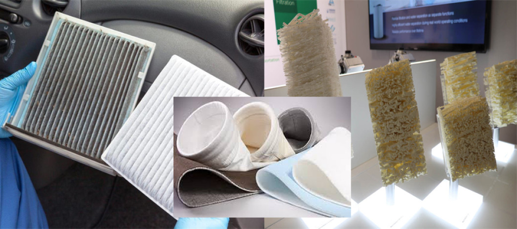 Various aspects of non-woven filtration media