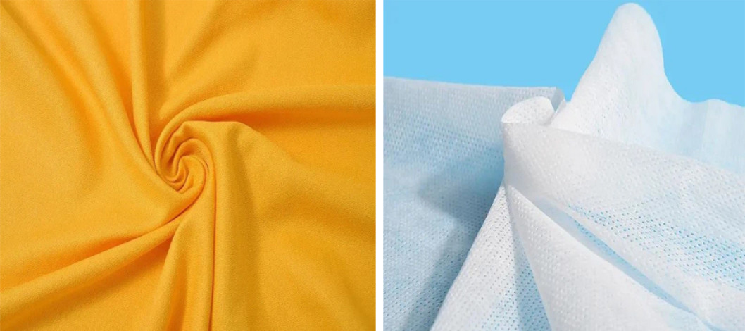 How do microfiber cloth and non-woven fabric materials differ?