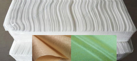 Features on bamboo spunless non-woven fabric