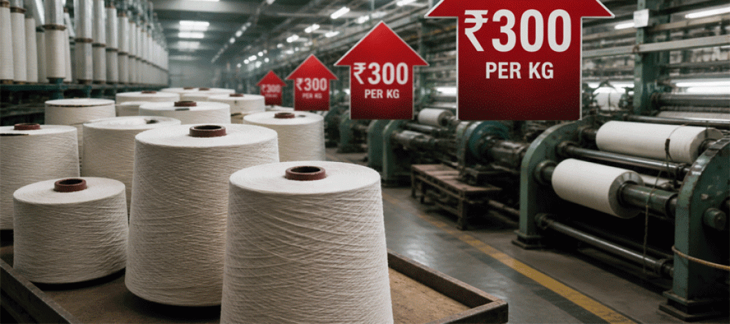 Cotton yarn prices hit four-year high of Rs 300 per kg!